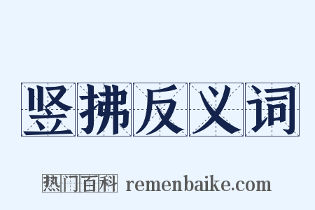 竖拂反义词是什么意思的图片